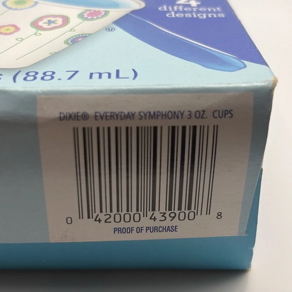 Dixie Everyday  Symphony 3 oz Bath Cups Deco Floral‎ Pattern 200 Count NOS